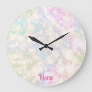 Personalized Unicorn Colors Large Clock