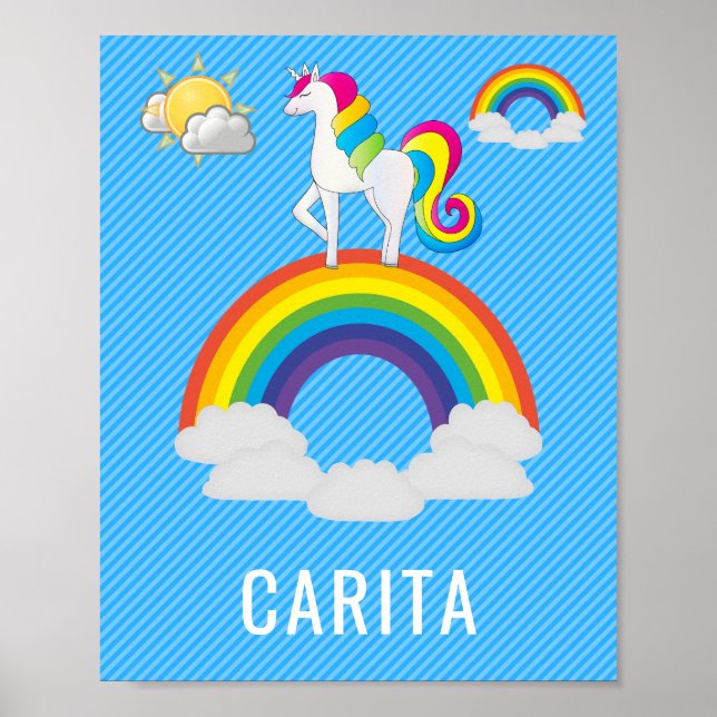 Personalized Unicorn Name Poster (Front)