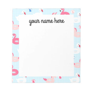 Personalized Unicorn Pool Float Notepad