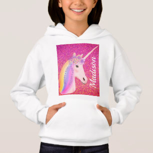 Personalized Unicorn Rainbow Pink Glitter Sparkles
