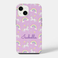 Personalized Unicorn Rainbow Sparkle iPhone Case
