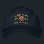 Personalized Union Jack Captain Nautical Embroidered Hat<br><div class="desc">A classic crossed anchors nautical style with a UK flag applique,  a custom personalized embroidered cap for a captain of special occasions. 
 
 


 
Use the "Ask this Designer" link to contact us with your special design requests or for some assistance with any of your customization needs.</div>
