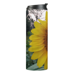 Personalized Unique Sunflower Pattern Travel Thermal Tumbler