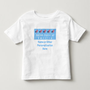 Personalized United States of America Flags & Maps Toddler T-Shirt