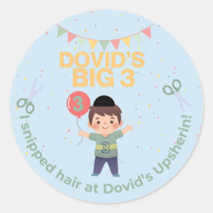 Personalized Upsherin Sticker 