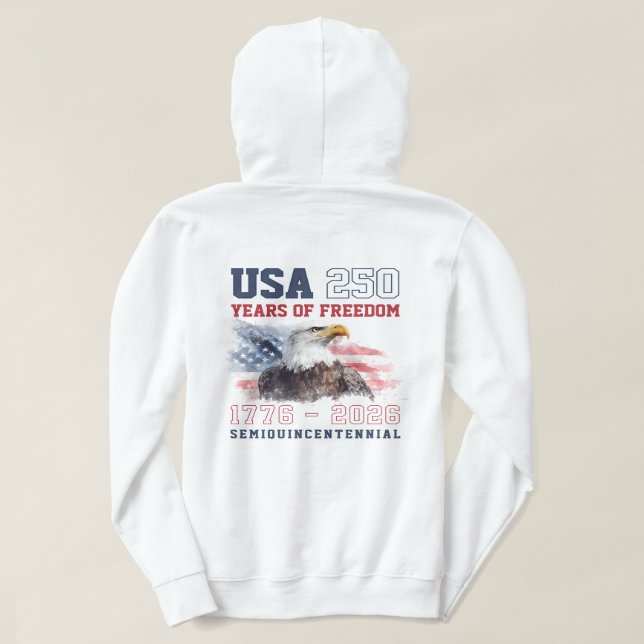 Personalized USA 1776 America's 250th Anniversary Hoodie (Design Back)