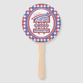 Personalized USA 250–Patriotic Retro Marquee Hand Fan