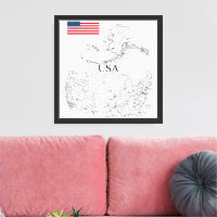 Personalized USA City Map Poster – Custom Location