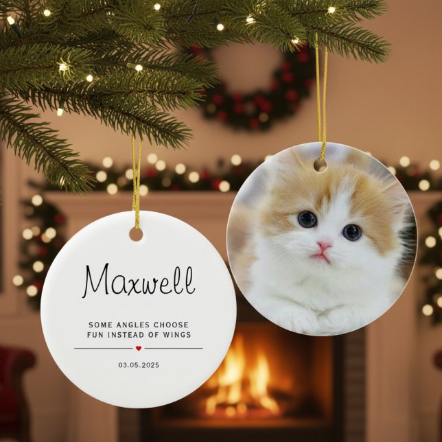 Personalized Using Pet's Photo & Name Ceramic Tree Decoration (Creator Uploaded)