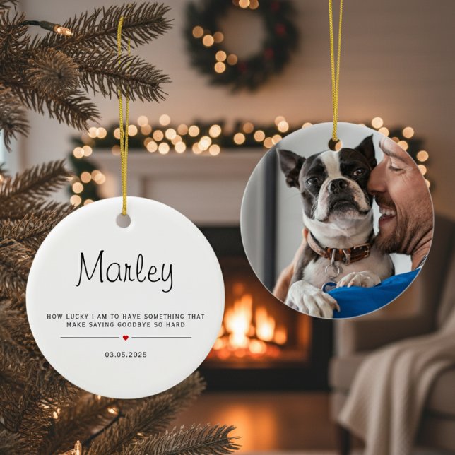 Personalized Using Pet's Photo & Name Ceramic Tree Decoration (Creator Uploaded)