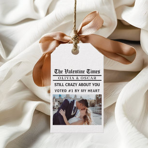 Personalized Valentine Newspaper Gift Tags