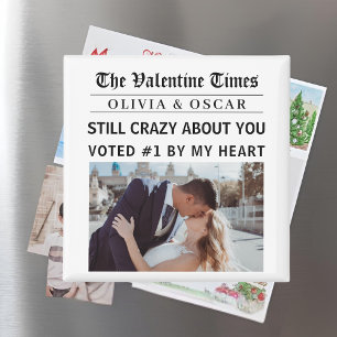 Personalized Valentine Newspaper Magnet
