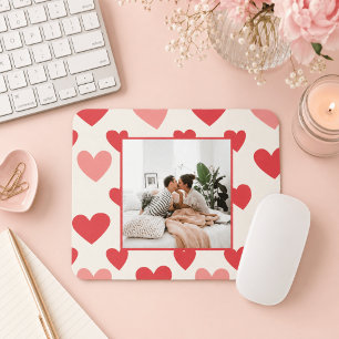 Personalized Valentine Photo Heart Mouse Pad