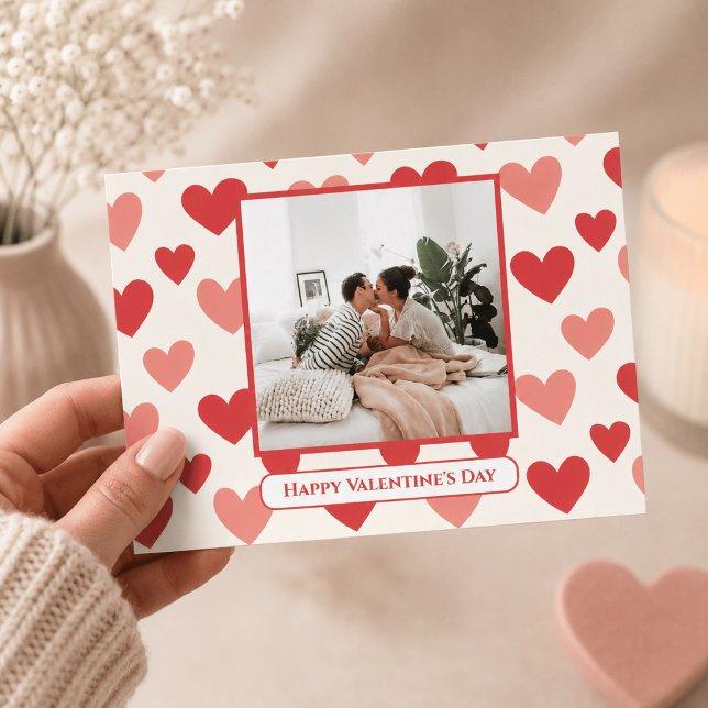 Personalized Valentine Photo Heart Postcard (Creator Uploaded)