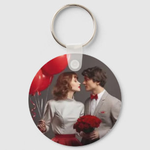 Personalized Valentine Photo Keychain Custom