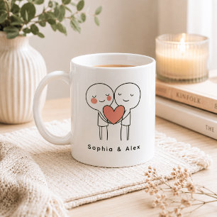 Personalized Valentine’s Couple Matching  Coffee Mug