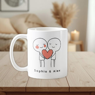 Personalized Valentine’s Couple Matching Coffee Mug