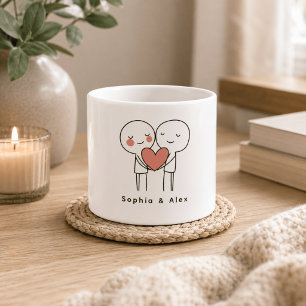 Personalized Valentine’s Couple Matching  Espresso Cup