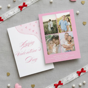 Personalized Valentine’s Day Card with Photo pink