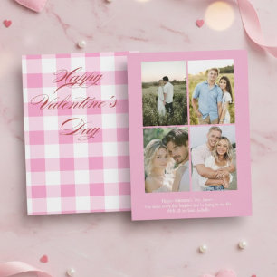 Personalized Valentine’s Day Card with Photo pink