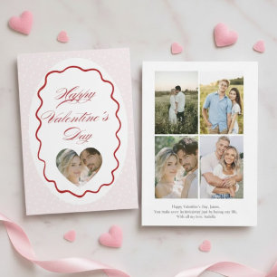 Personalized Valentine’s Day Card with Photo pink