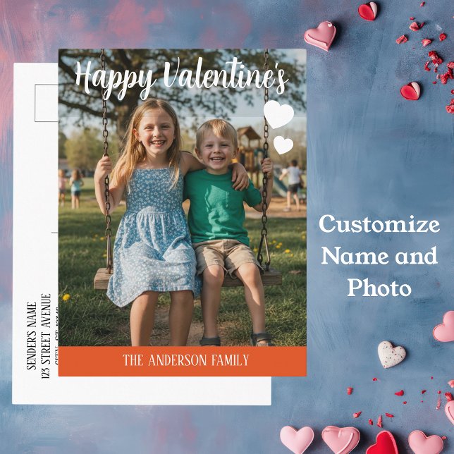 Personalized Valentines Day Photo  Postcard (Creator Uploaded)