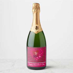 Personalized Valentine's Day Sparkling Wine Label