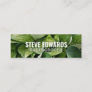 Personalized "Verdant Leaves" Social Media Mini Business Card