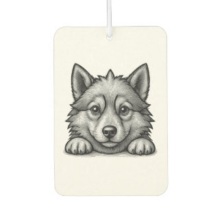 Personalized Veterinarian Husky Sketch Car Air Freshener