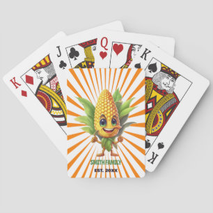 PERSONALIZED VIBRANT FUN CORN CHARACTER PLAYING CARDS