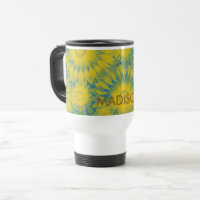 Personalized Vibrant Sunflower Tie-Dye Art
