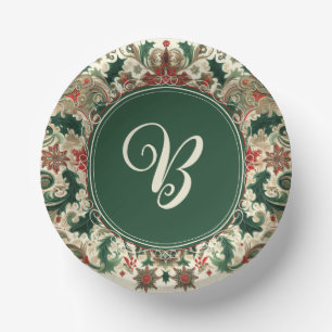 Personalized Victorian/Classic/Vintage Christmas Paper Plate