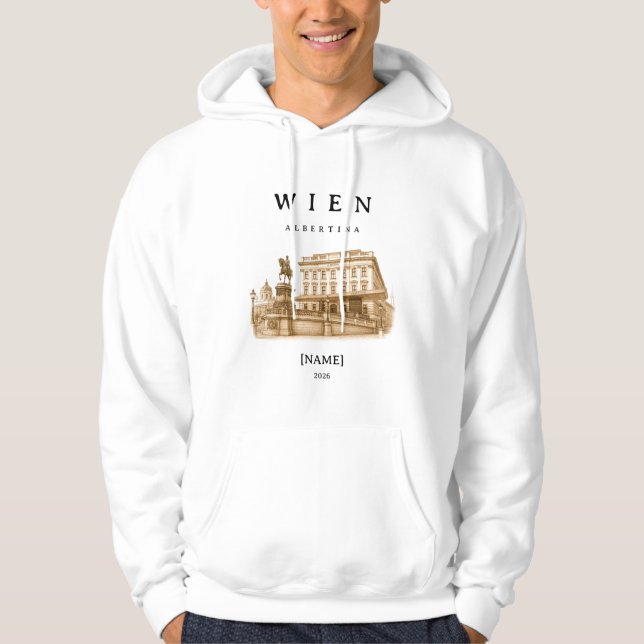 Personalized Vienna Albertina | Name & Year Hoodie (Front)