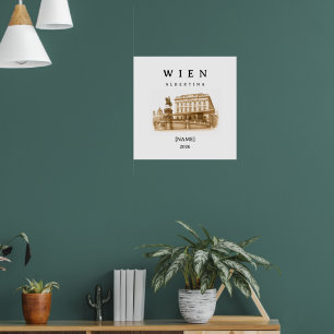 Personalized Vienna Albertina Name & Year Poster