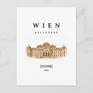 Personalized Vienna Belvedere   Name & Year Postcard