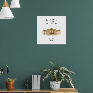 Personalized Vienna Belvedere Name & Year Poster