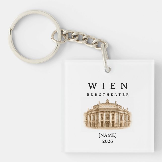 Personalized Vienna Burgtheater | Name & Year Key Ring (Front)