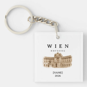 Personalized Vienna Hofburg Name & Year Key Ring