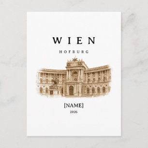 Personalized Vienna Hofburg   Name & Year Postcard