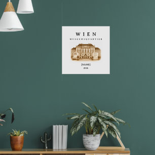 Personalized Vienna Museumsquartier Name & Year Poster