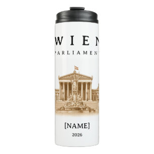 Personalized Vienna Parliament Name & Year Thermal Tumbler