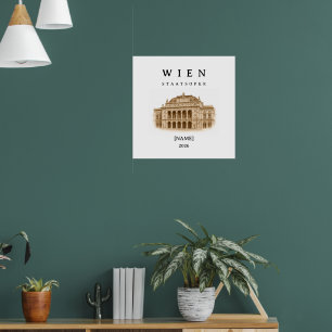 Personalized Vienna State Opera   Name & Year Poster