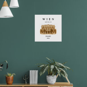 Personalized Vienna Stock Exchange   Name & Year Poster