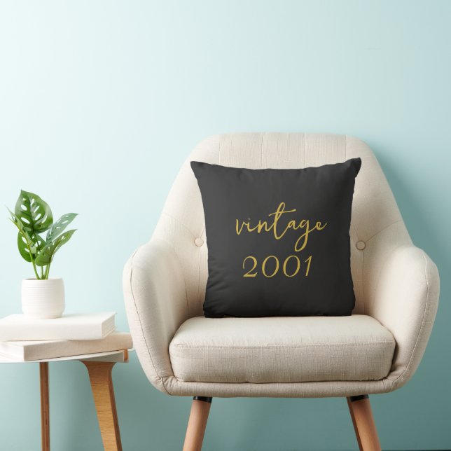 Personalized Vintage 2001 T-Shirt Cushion (Chair)