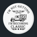 Personalized vintage 65th birthday mens gifts magnet<br><div class="desc">You can add some originality to your wardrobe collection with this vintage classic truck graphic design with awesome typography font lettering, is a great gift idea for men, women, husbands, wife grandma, and grandpa who will love this one-of-a-kind artwork. The best amazing and funny holiday present for your happy birthday...</div>