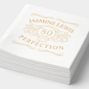 Personalized Vintage Aged To Perfection birthday Foil Napkins