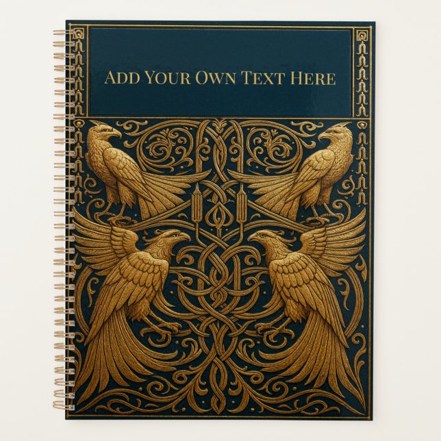 Personalized Vintage Art Nouveau  Planner (Front)