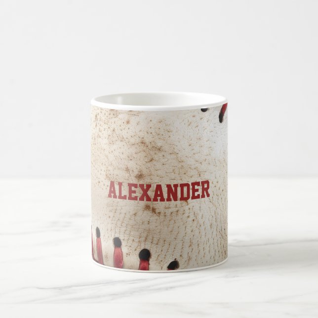 Personalized Vintage Baseball Coffee Mug (Center)