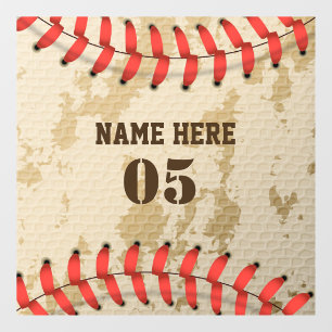 Personalized Vintage Baseball Name Number Retro