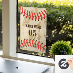 Personalized Vintage Baseball Name Number Retro